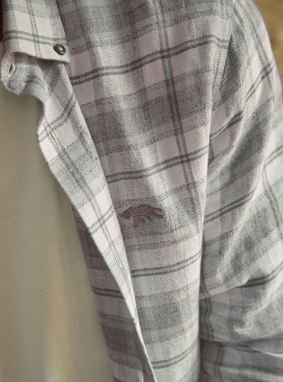 Grey Check Linen Shirt