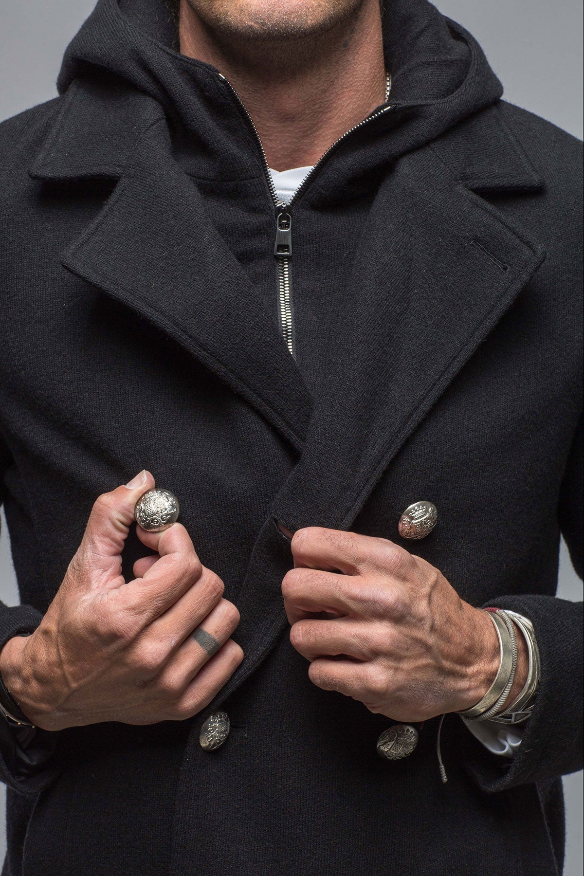 St. Lucca DB Jacket In Black