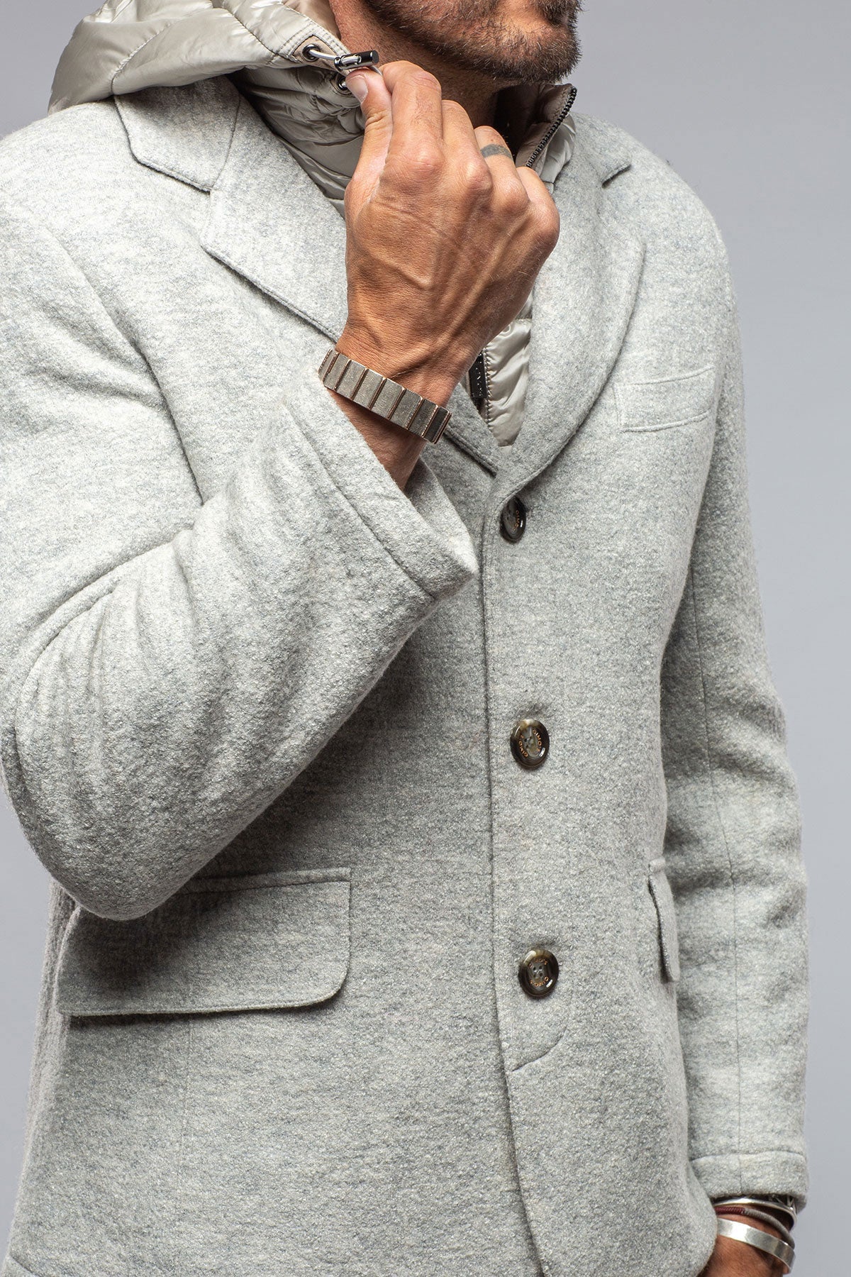 Carmichael Wool/Mohair Jacket In Light Grey