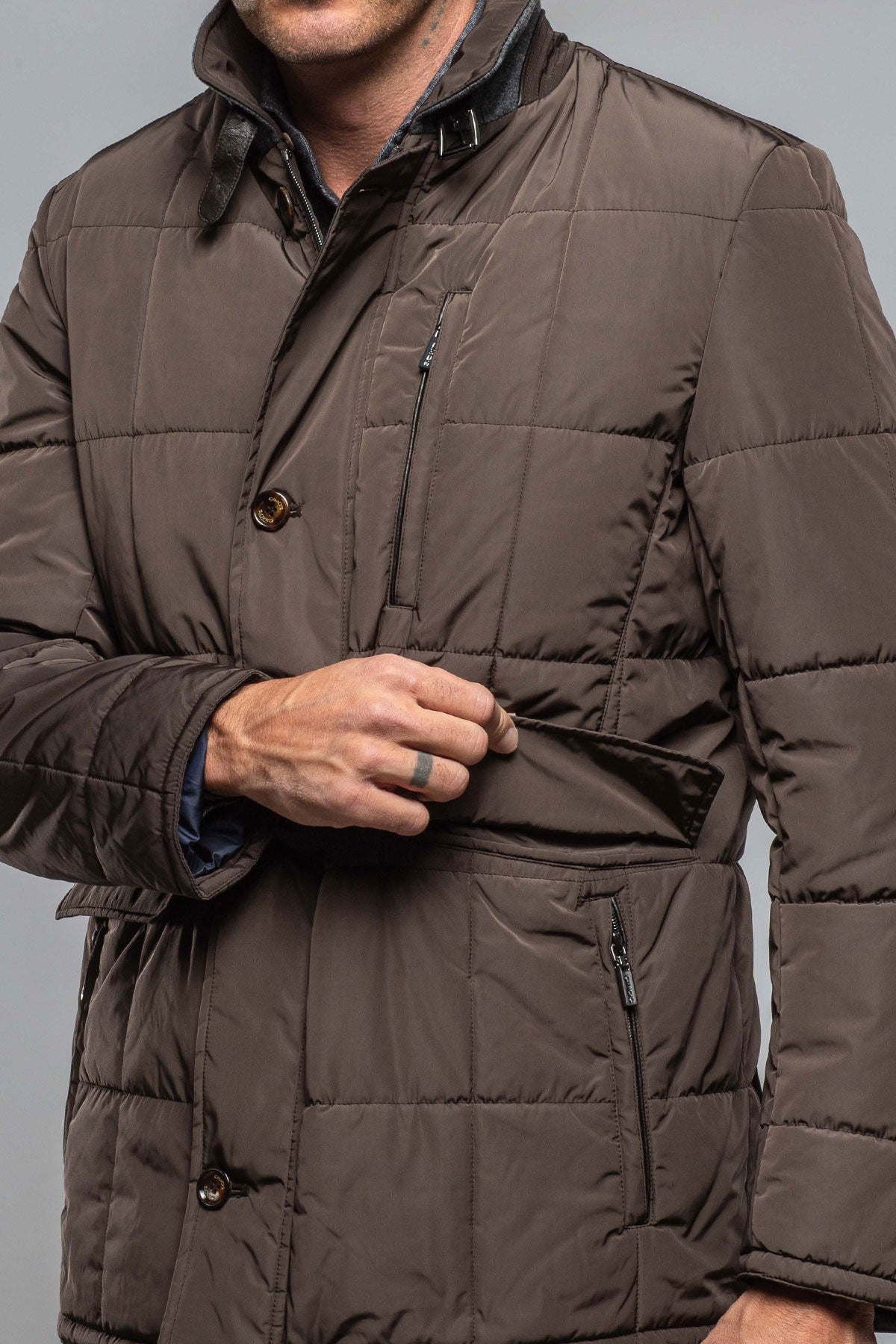 Edison Quilted Jacket In Military