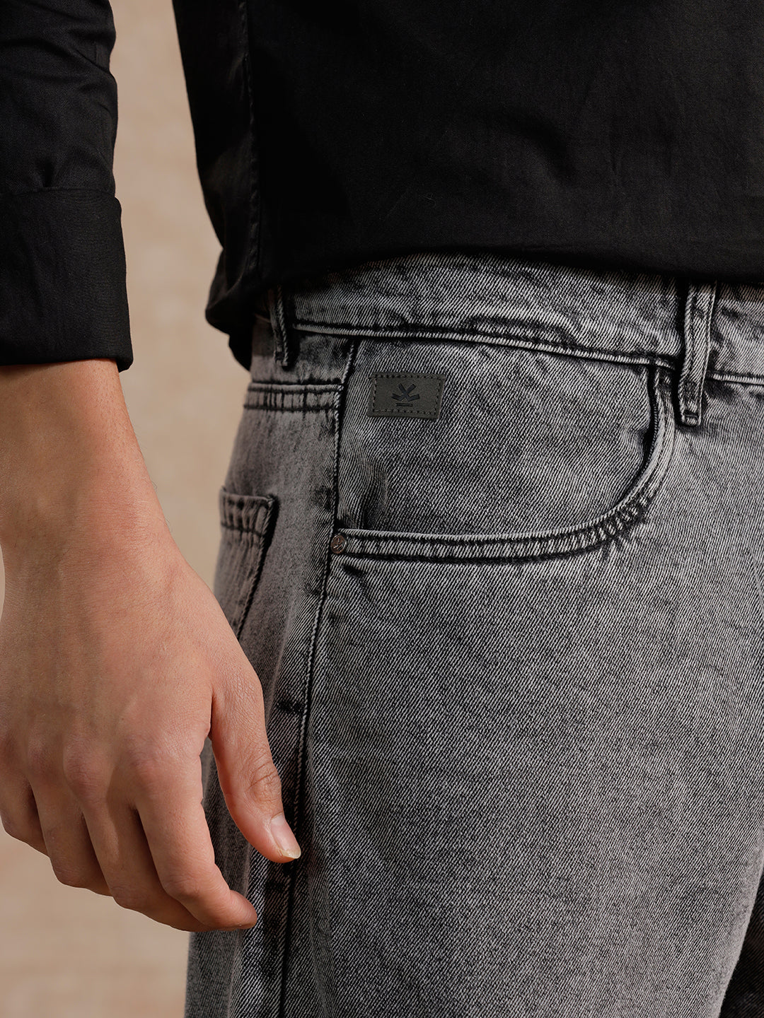 Casual Heavy Fade Loose Fit Jeans | Grey