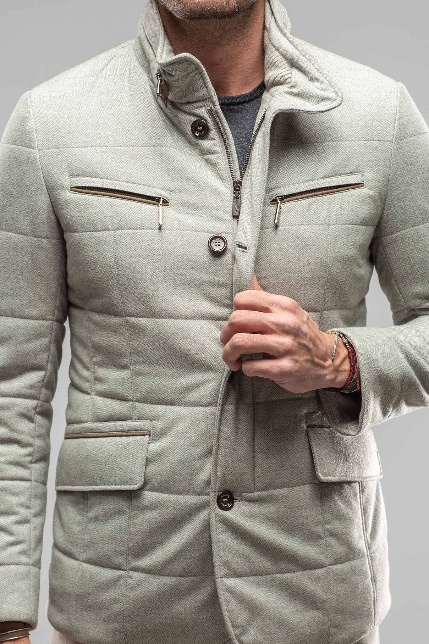 Theodore Herringbone Coat