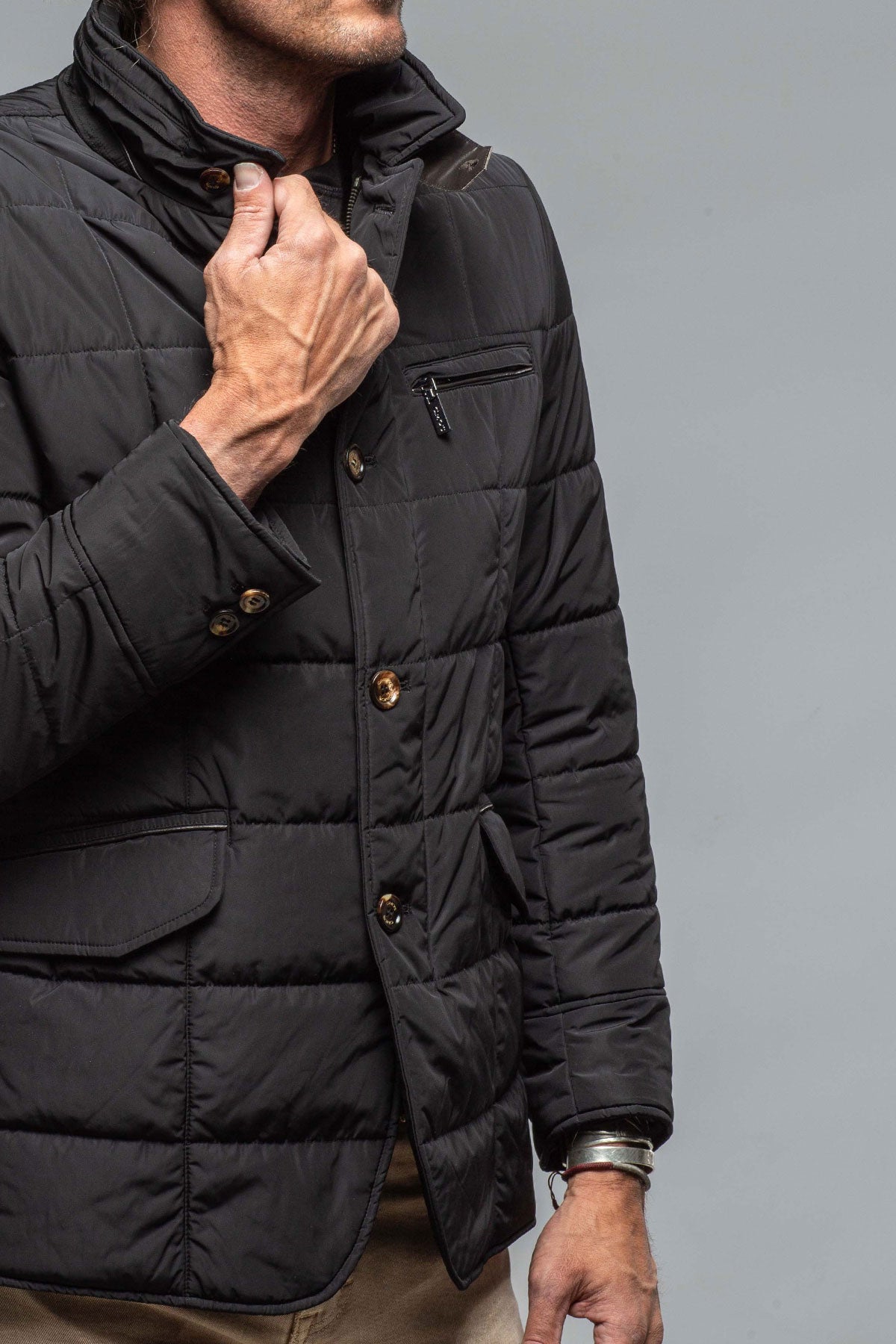 Easton Quilted Jacket In Black
