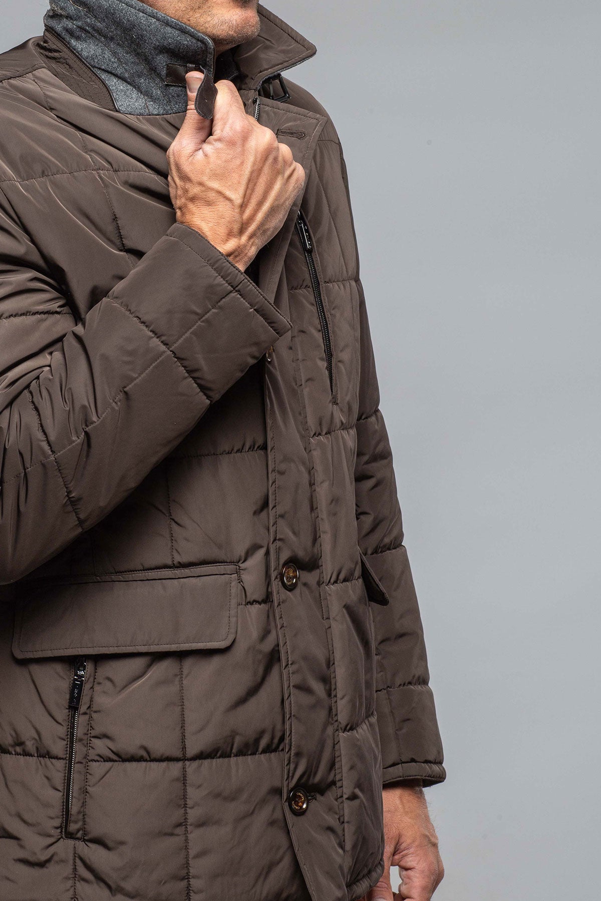 Edison Quilted Jacket In Military