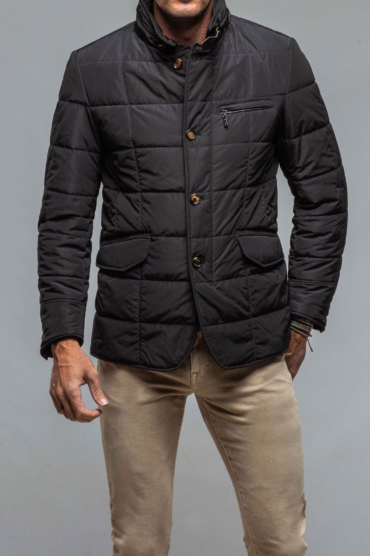 Easton Quilted Jacket In Black