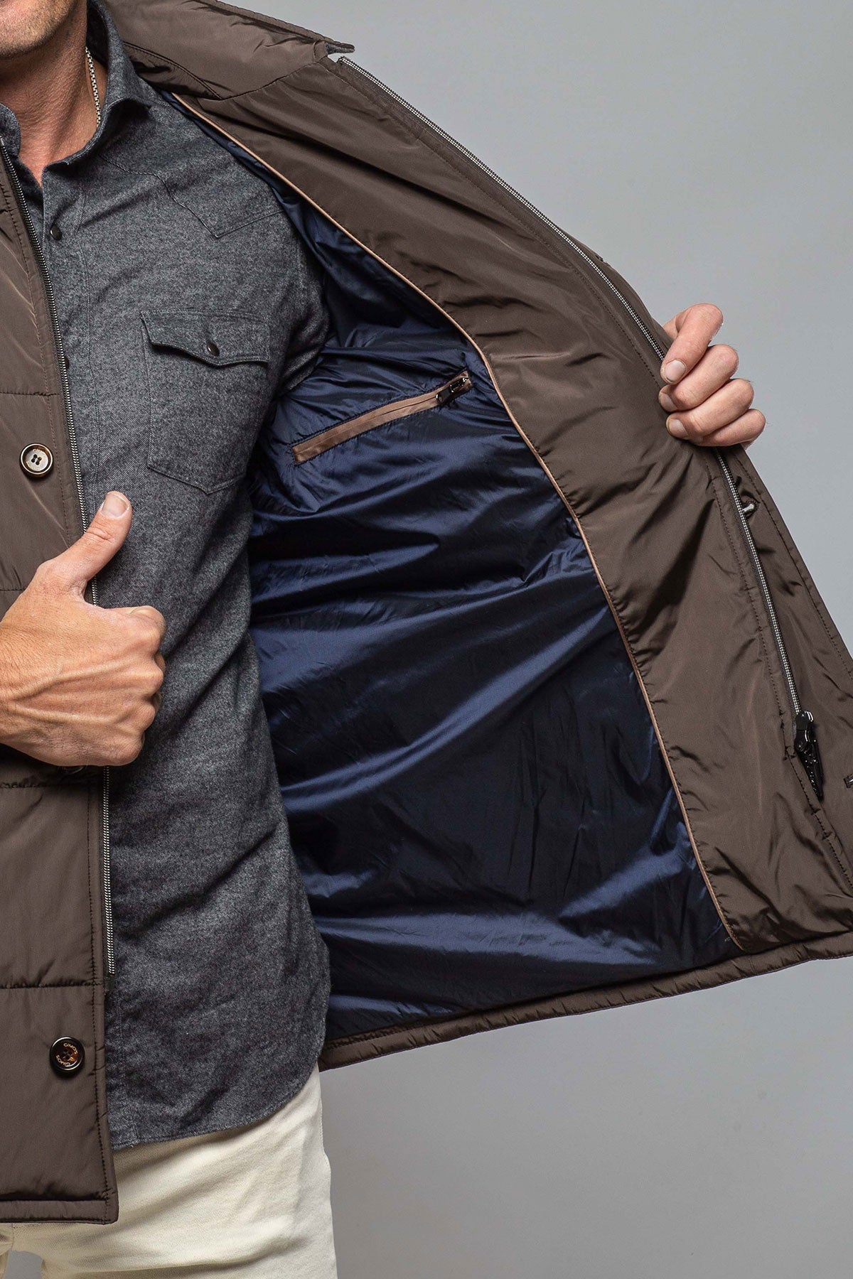 Edison Quilted Jacket In Military