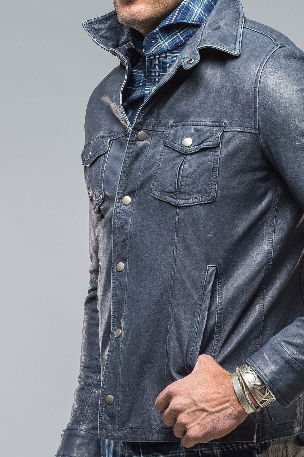Enna 12 Month Washed Shirt Jacket In Navy