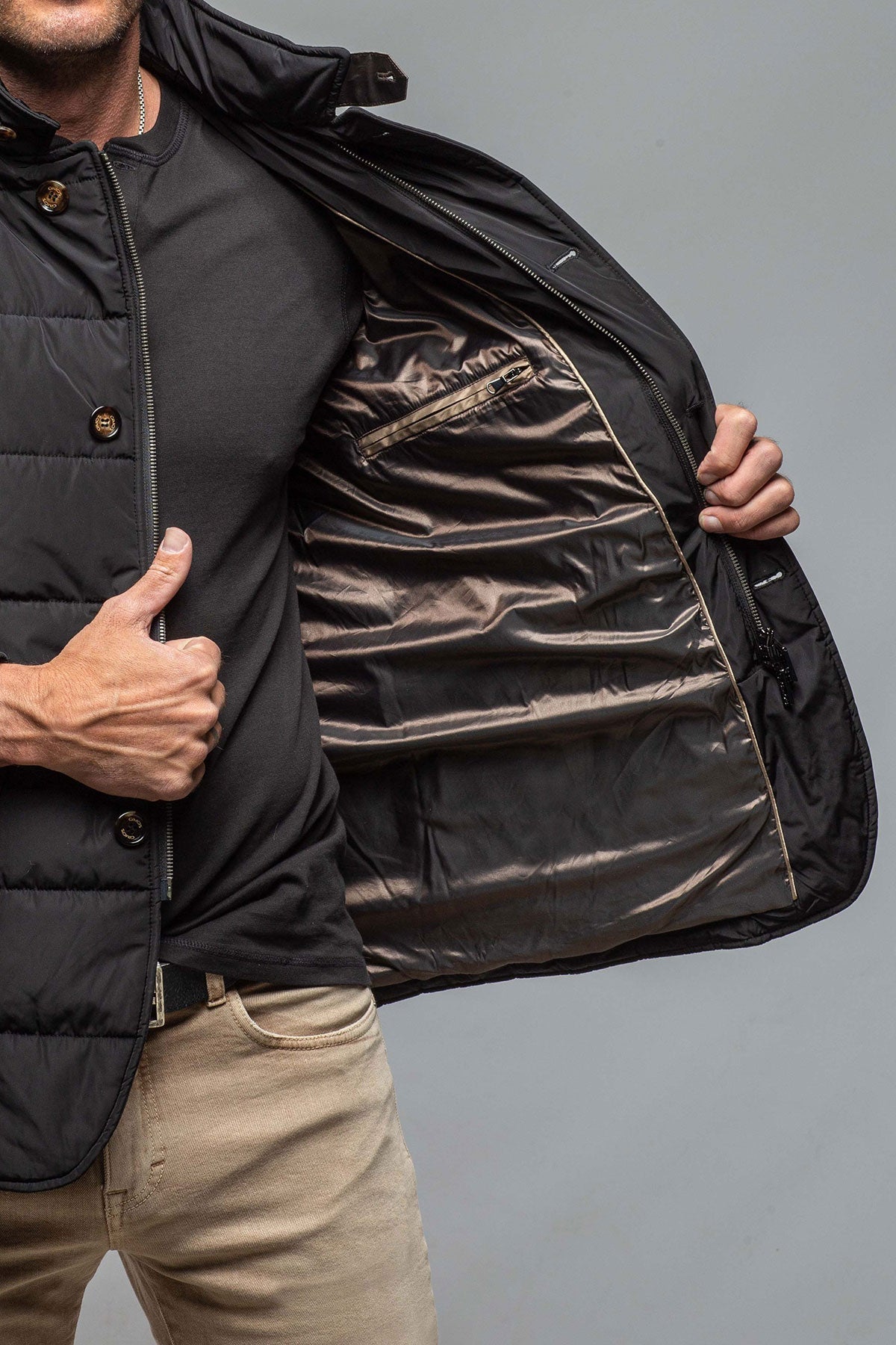 Easton Quilted Jacket In Black