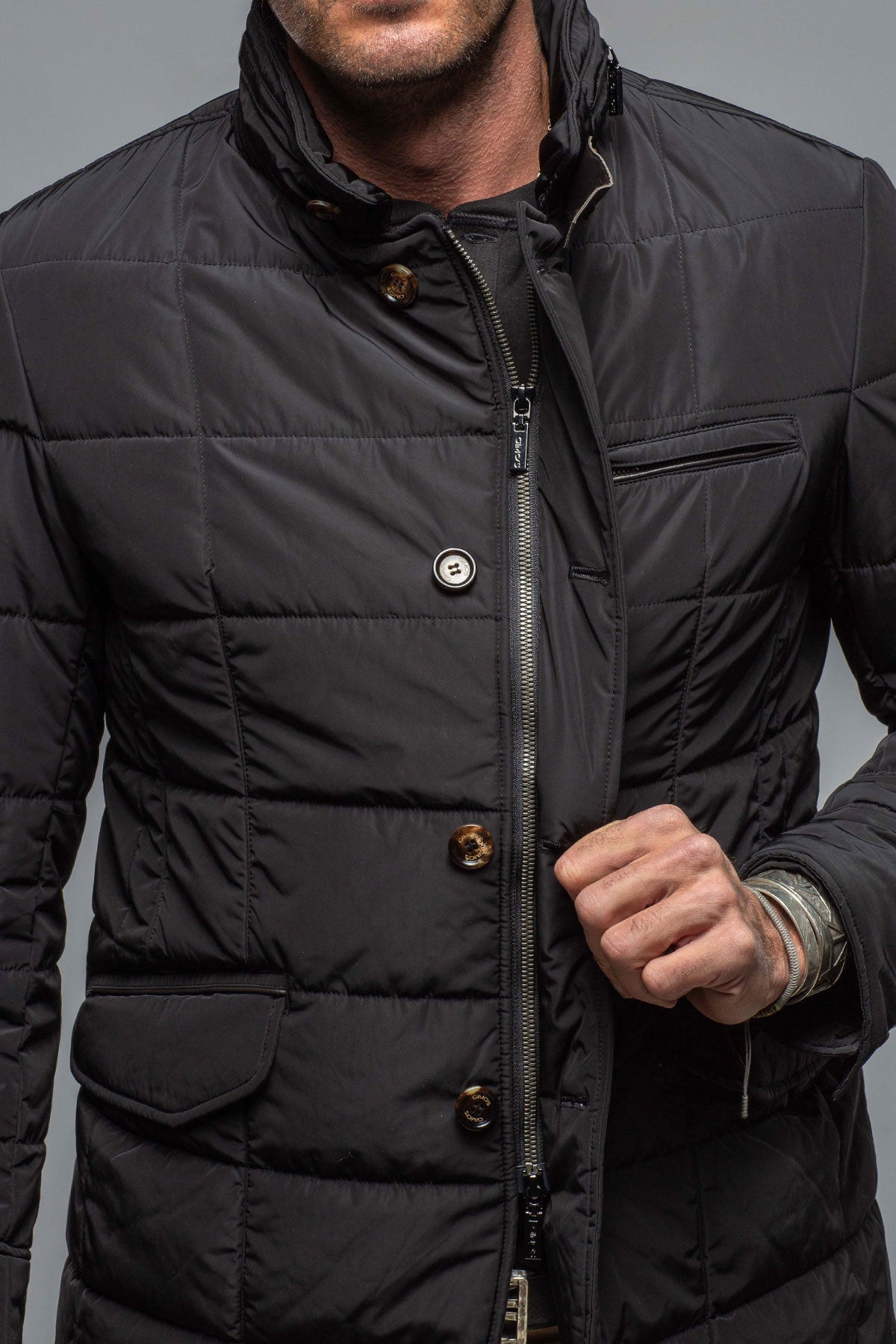 Easton Quilted Jacket In Black