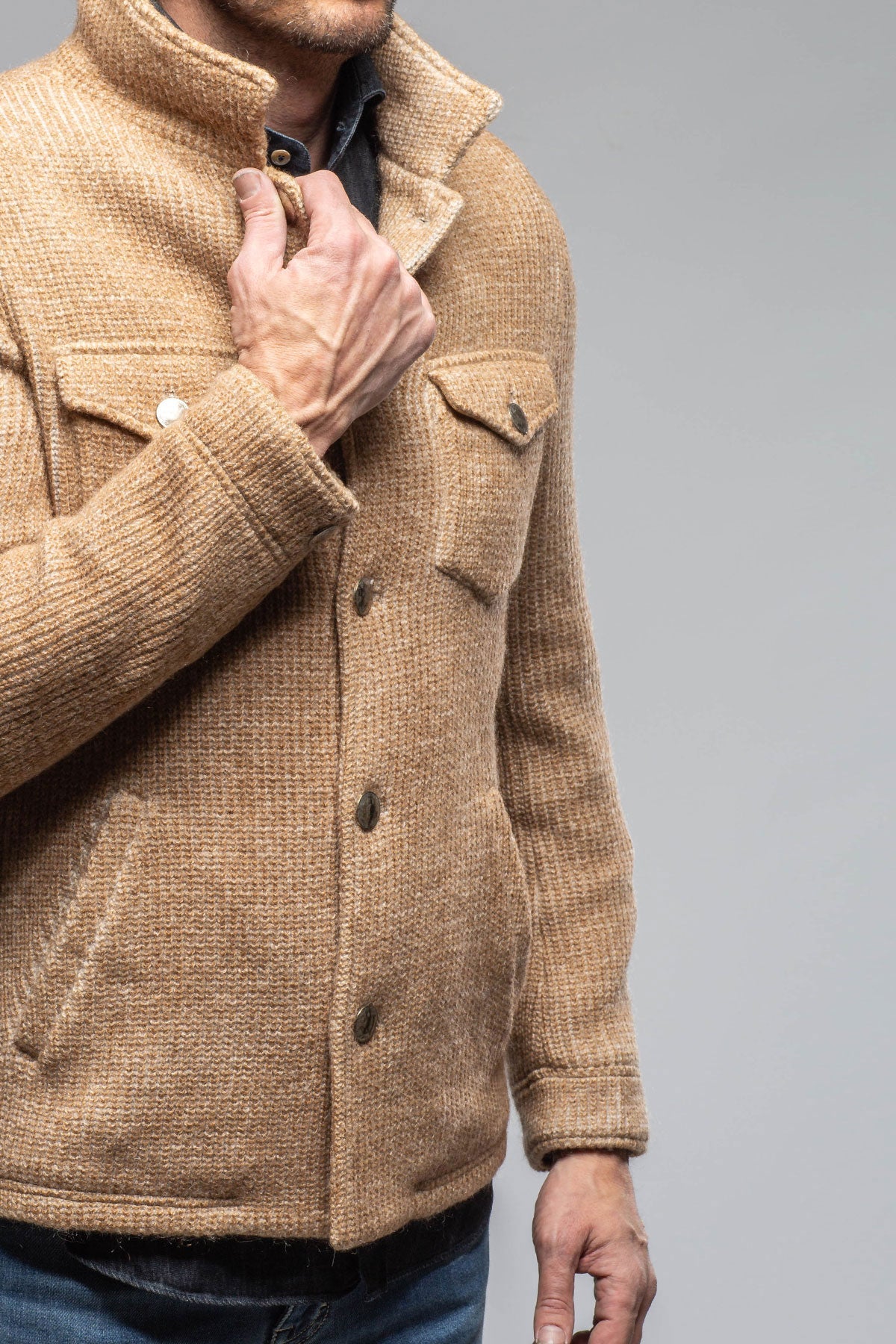 Wrangell Knit Jacket In Camel