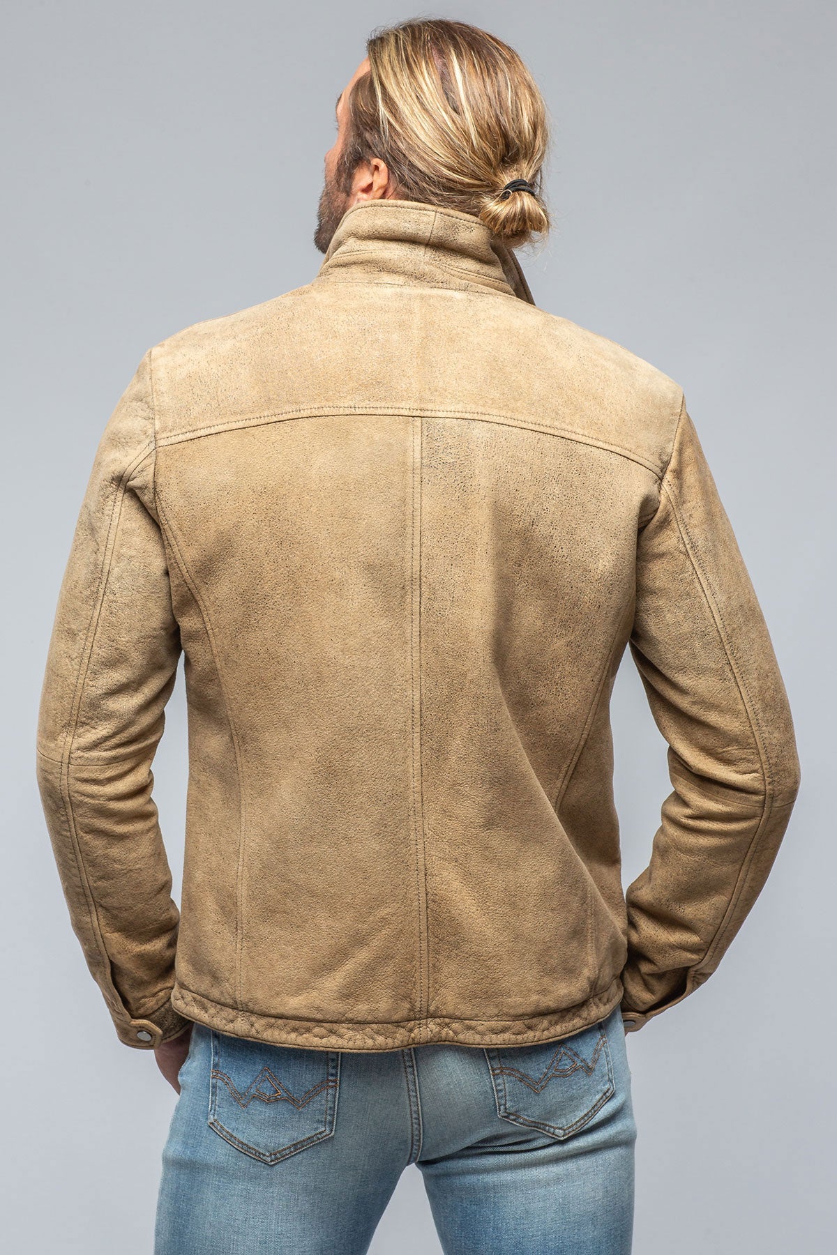 Dino Suede Jacket In Taupe