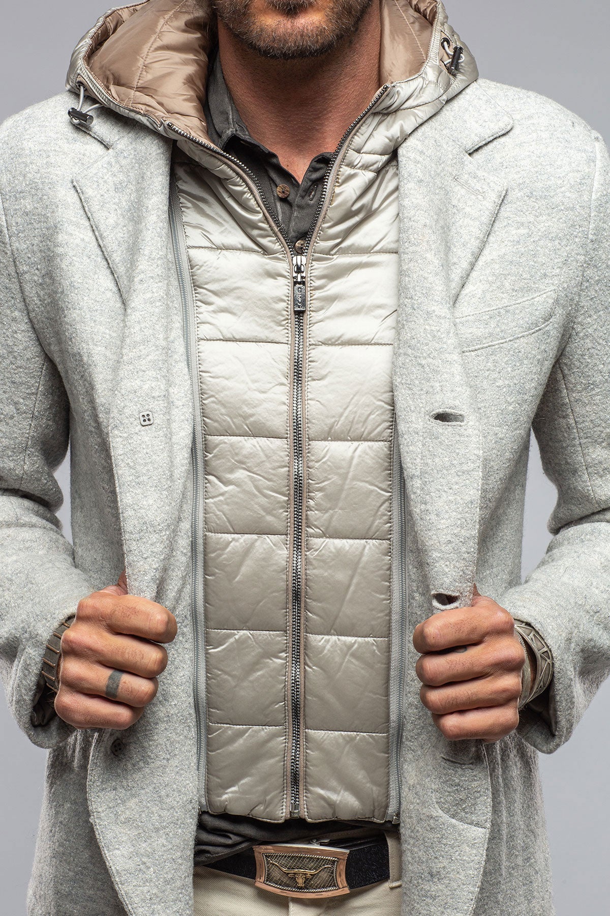 Carmichael Wool/Mohair Jacket In Light Grey
