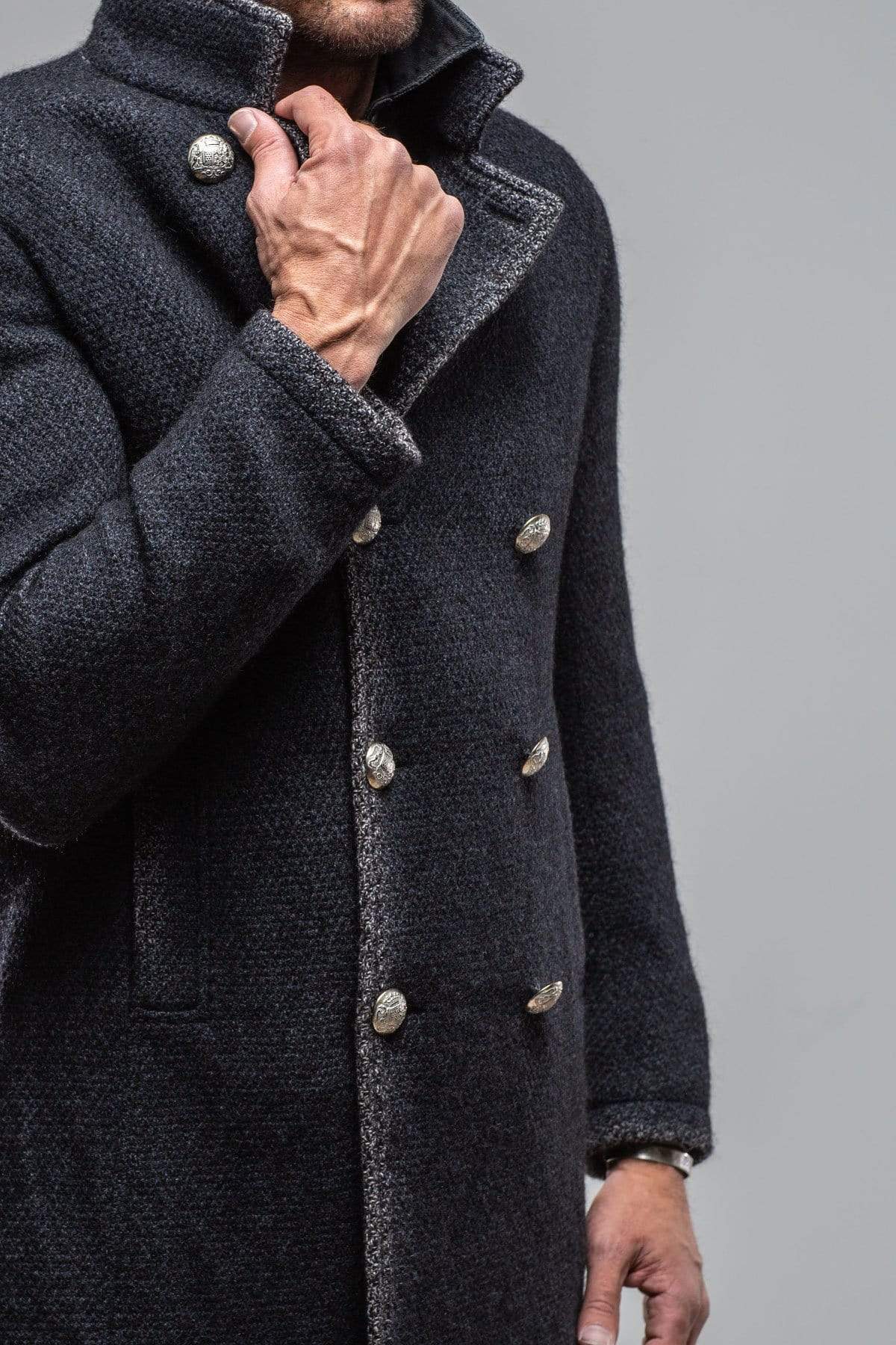 St. Christoff Wool Jacket In Navy