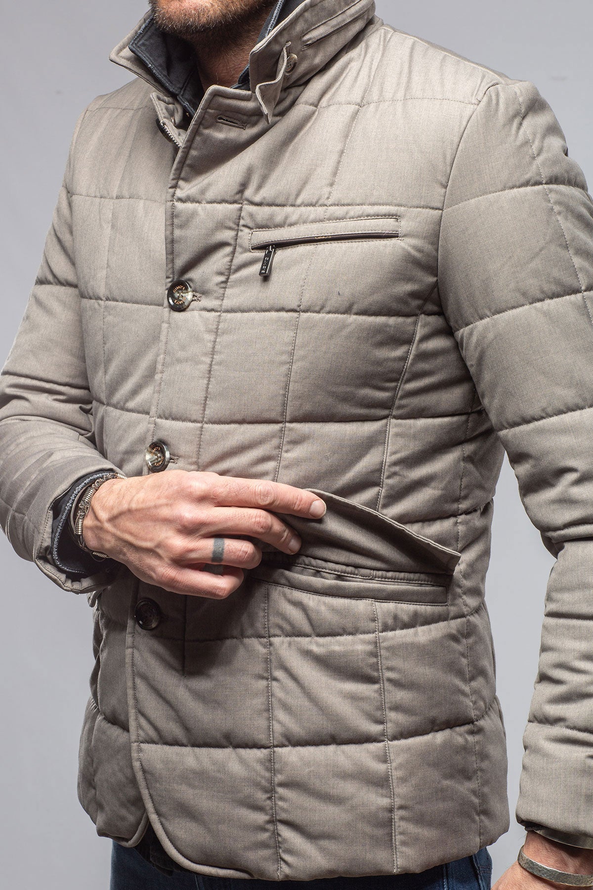 Lexington Quilted Jacket In Stone