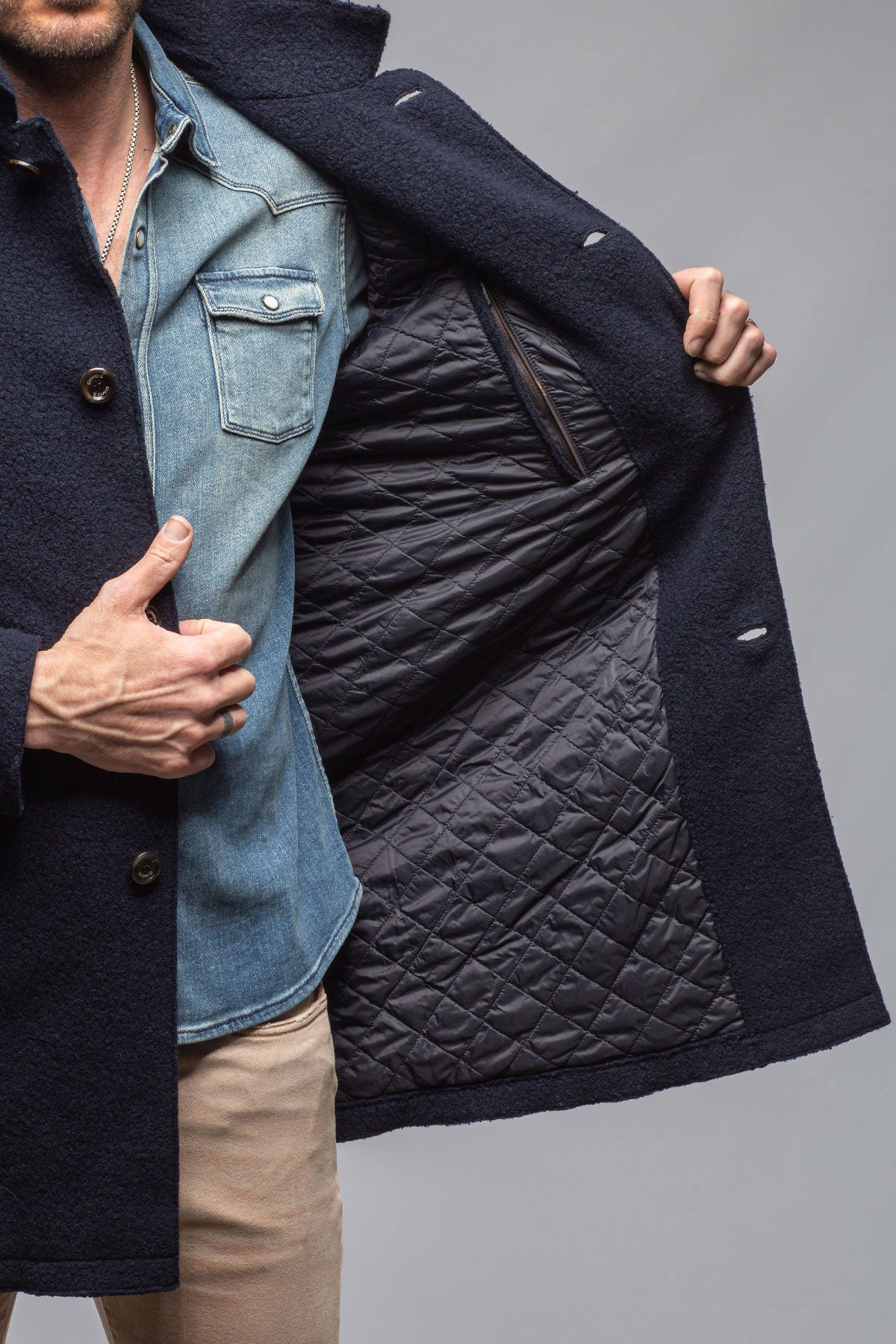 Salisbury Long Boucle Knit Coat