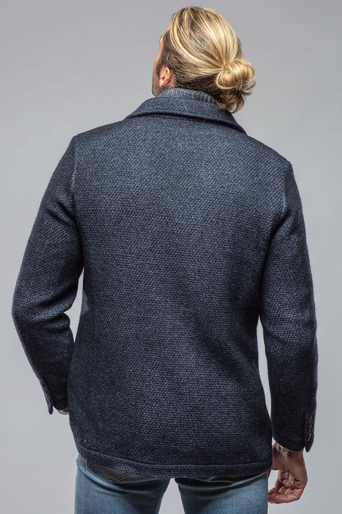 Juneau 3/4 Knit Coat In Navy