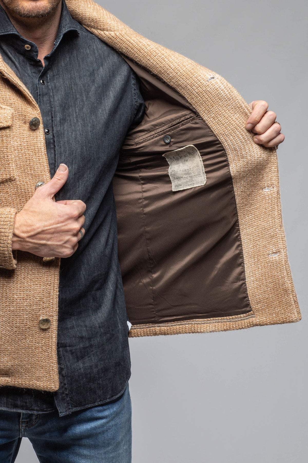 Wrangell Knit Jacket In Camel