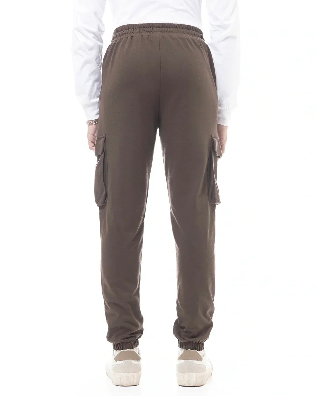 Men's Brown Chaos Typography Cargo Joggers
