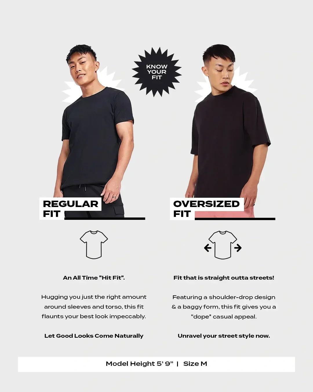 Men's Grey Eternity Graphic Printed Oversized T-shirt