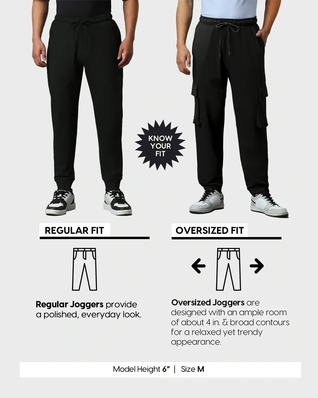 Men's Grey Oversized Cargo Jogger Pants
