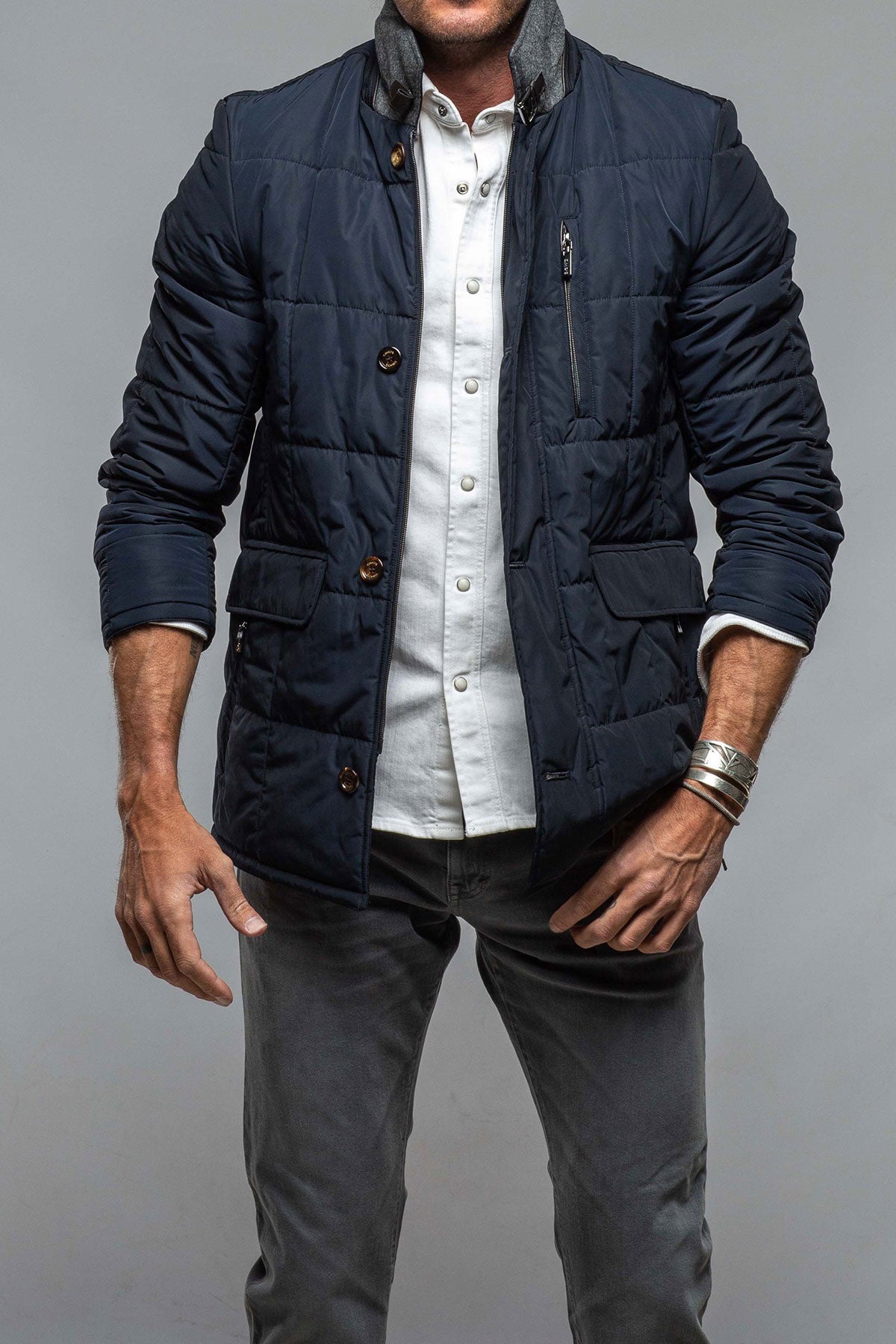 Edison Quilted Jacket Navy