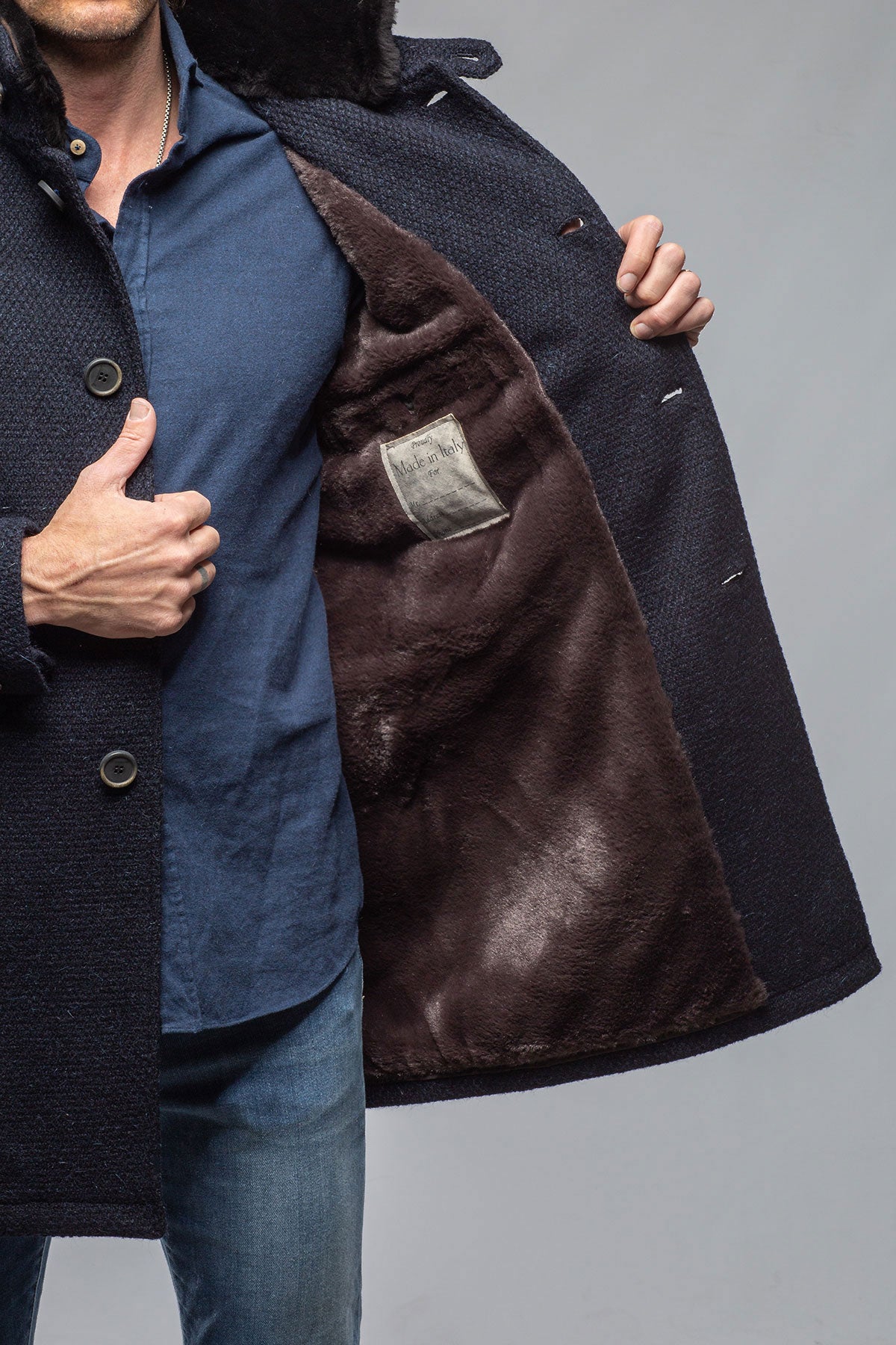 Vancouver Knit Coat In Navy