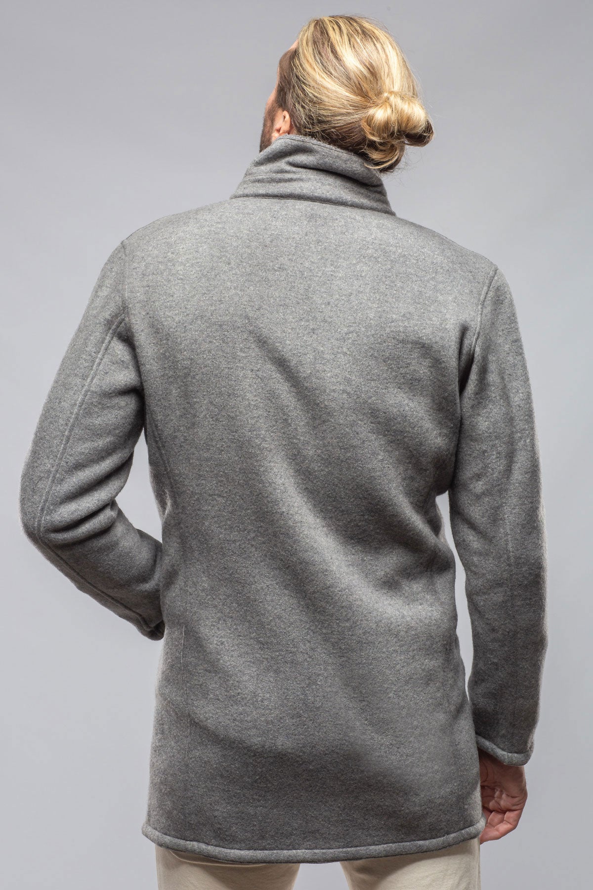 Kane Long Wool Coat In Grey