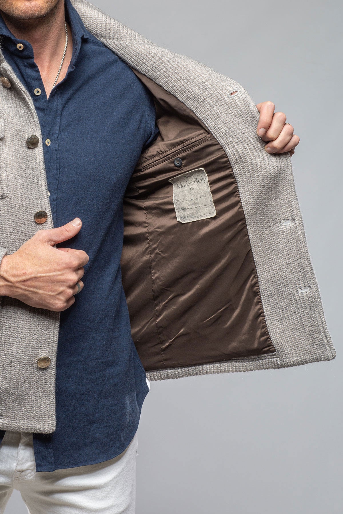 Wrangell Knit Jacket In Light Stone