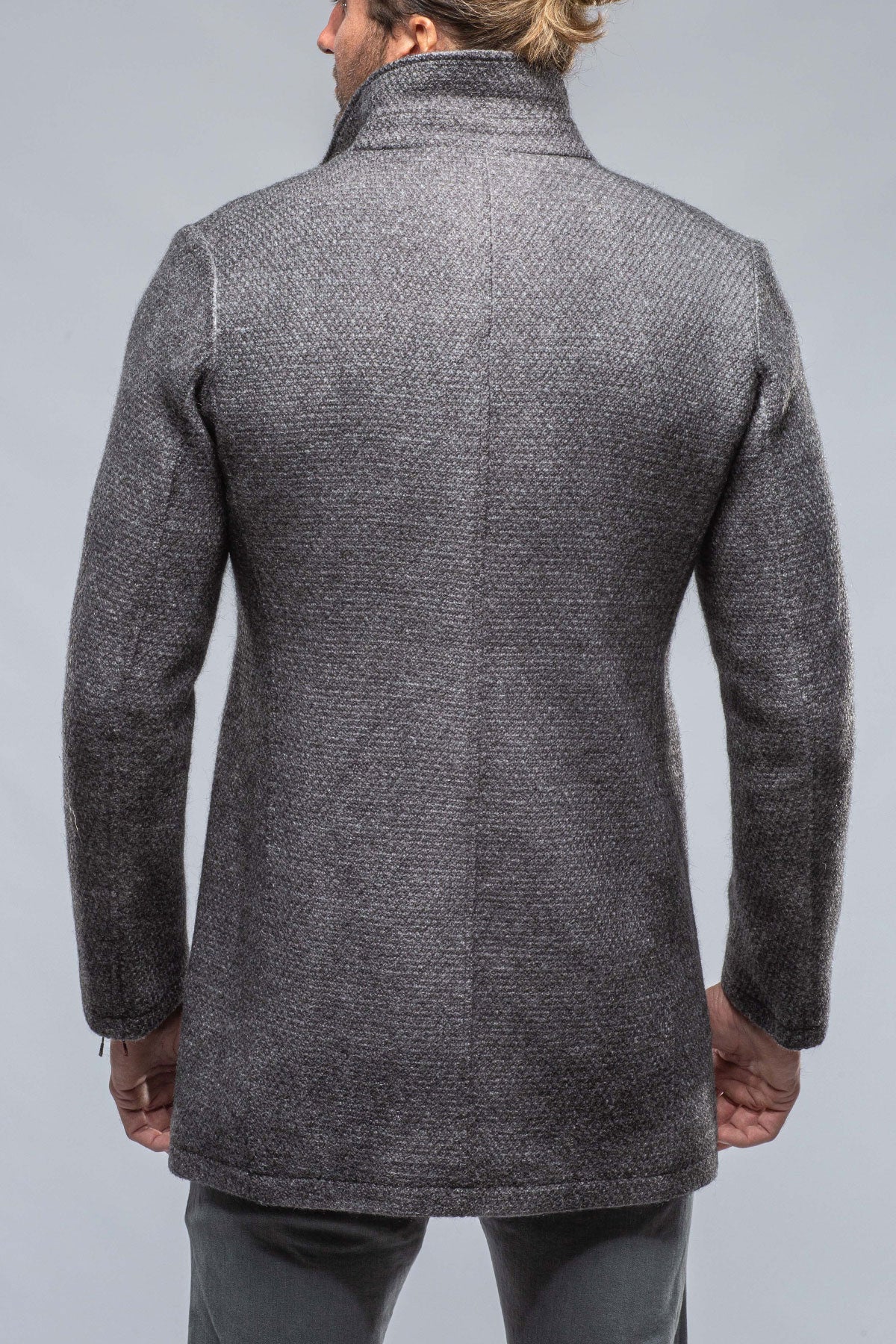 St. Christoff Wool Jacket In Washed Charcoal