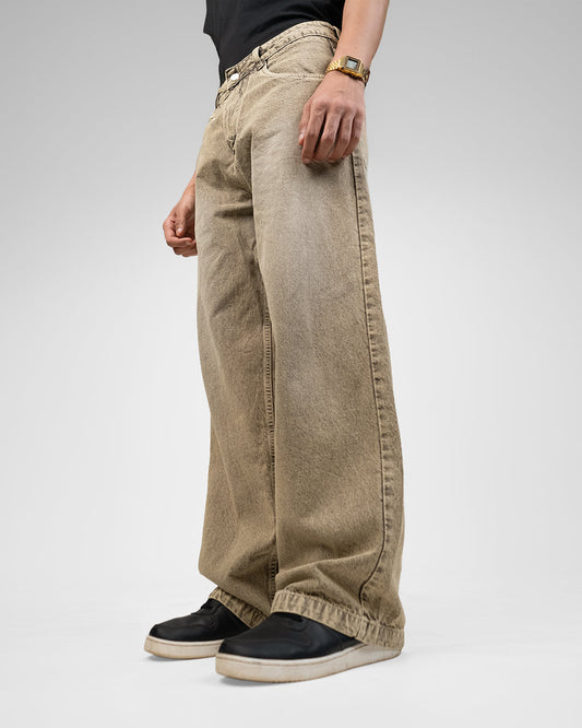 Rust Olive Baggy Denim Jeans