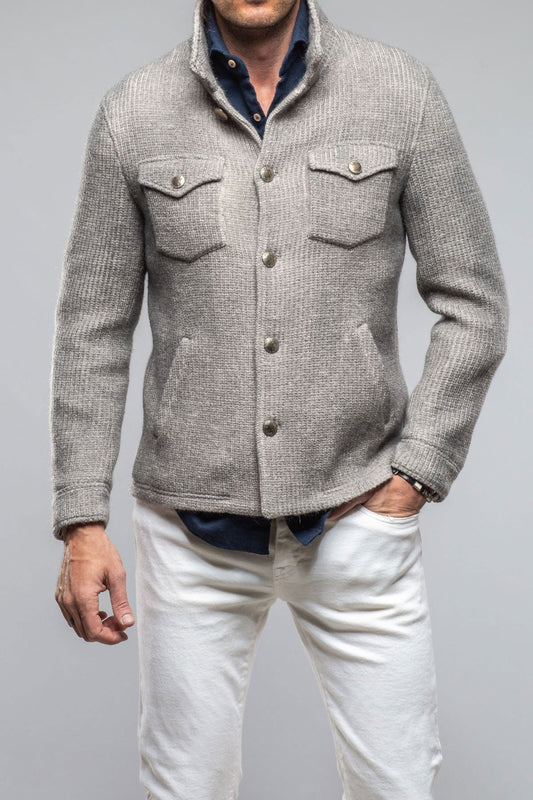 Wrangell Knit Jacket In Light Stone