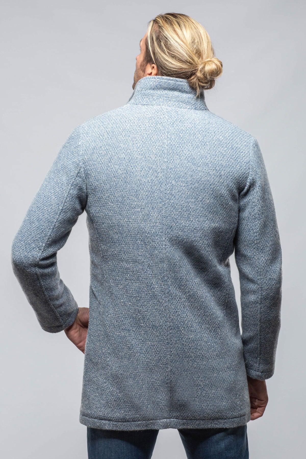 Weyburn Knit Coat In Light Blue