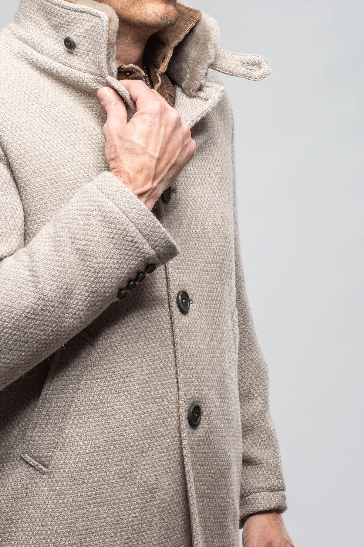 Vancouver Knit Coat In Stone