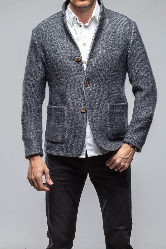 Cardigan Shirt Jacket In Navy