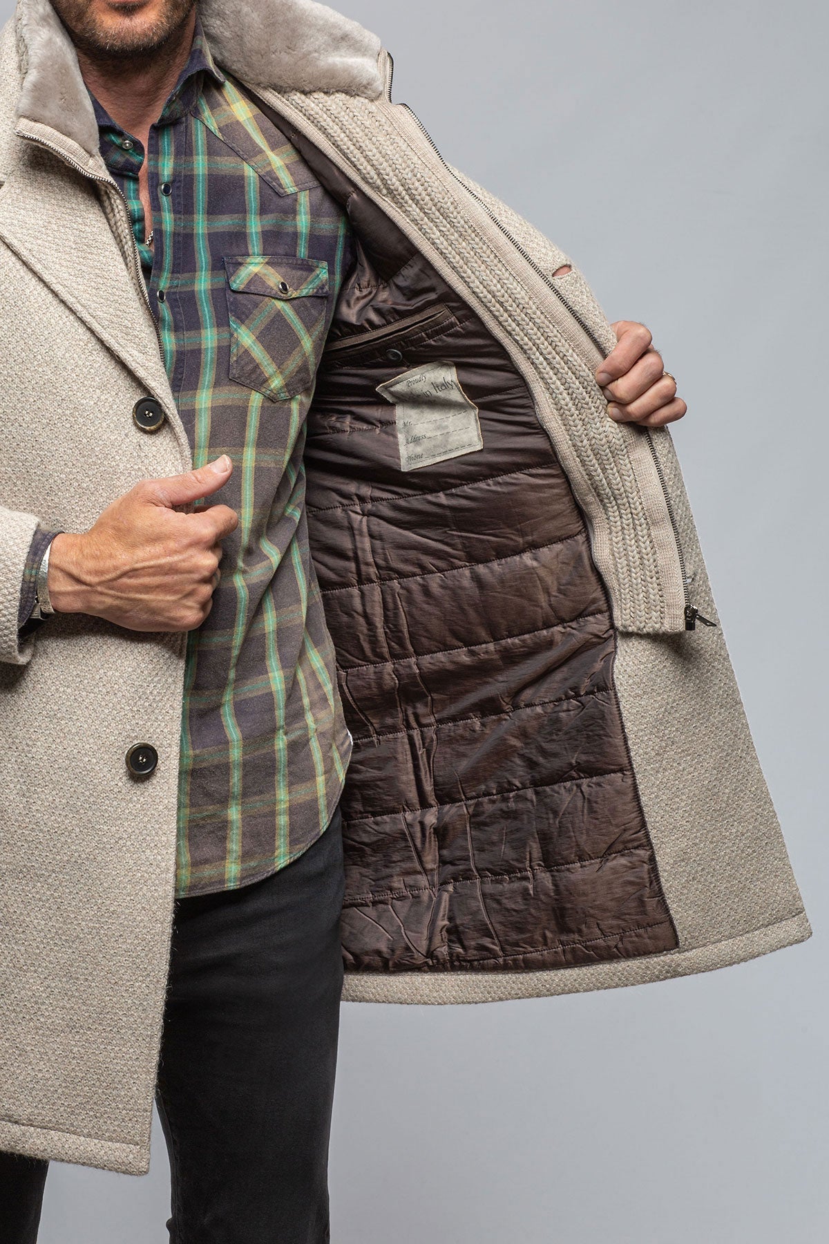Crispus Knit Jacket in Ice