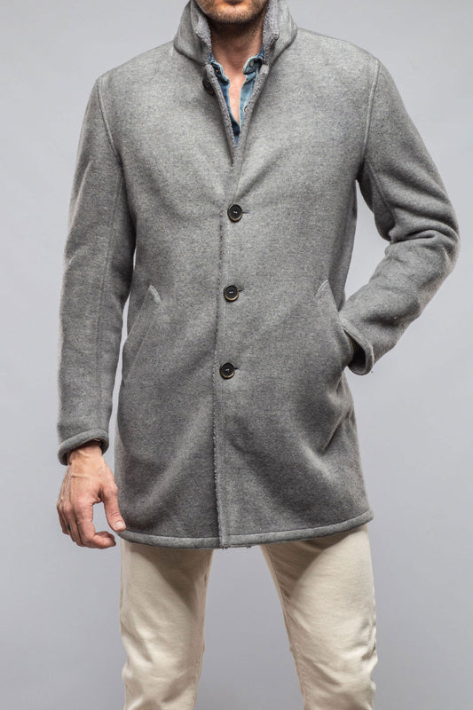 Kane Long Wool Coat In Grey