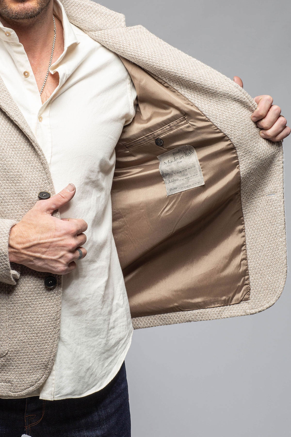 Halifax Knit Coat in Stone